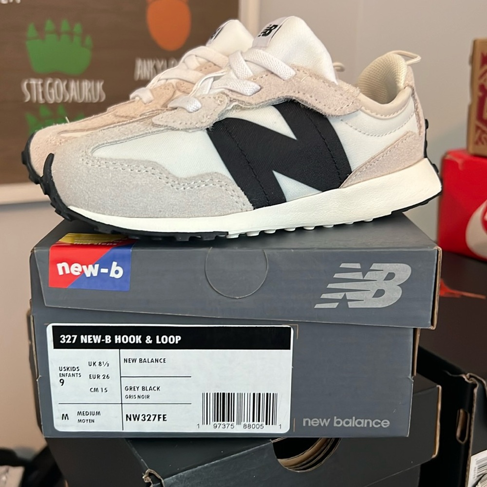 327 New-B Hook and Loop Toddler New Balance Sneakers